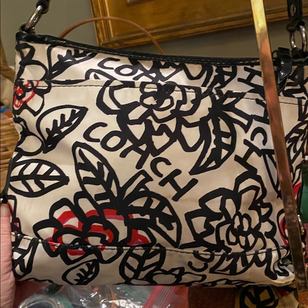 Coach Poppy Daisy Floral Graffiti Messenger Crossbody Bag - Picture 5 of 16